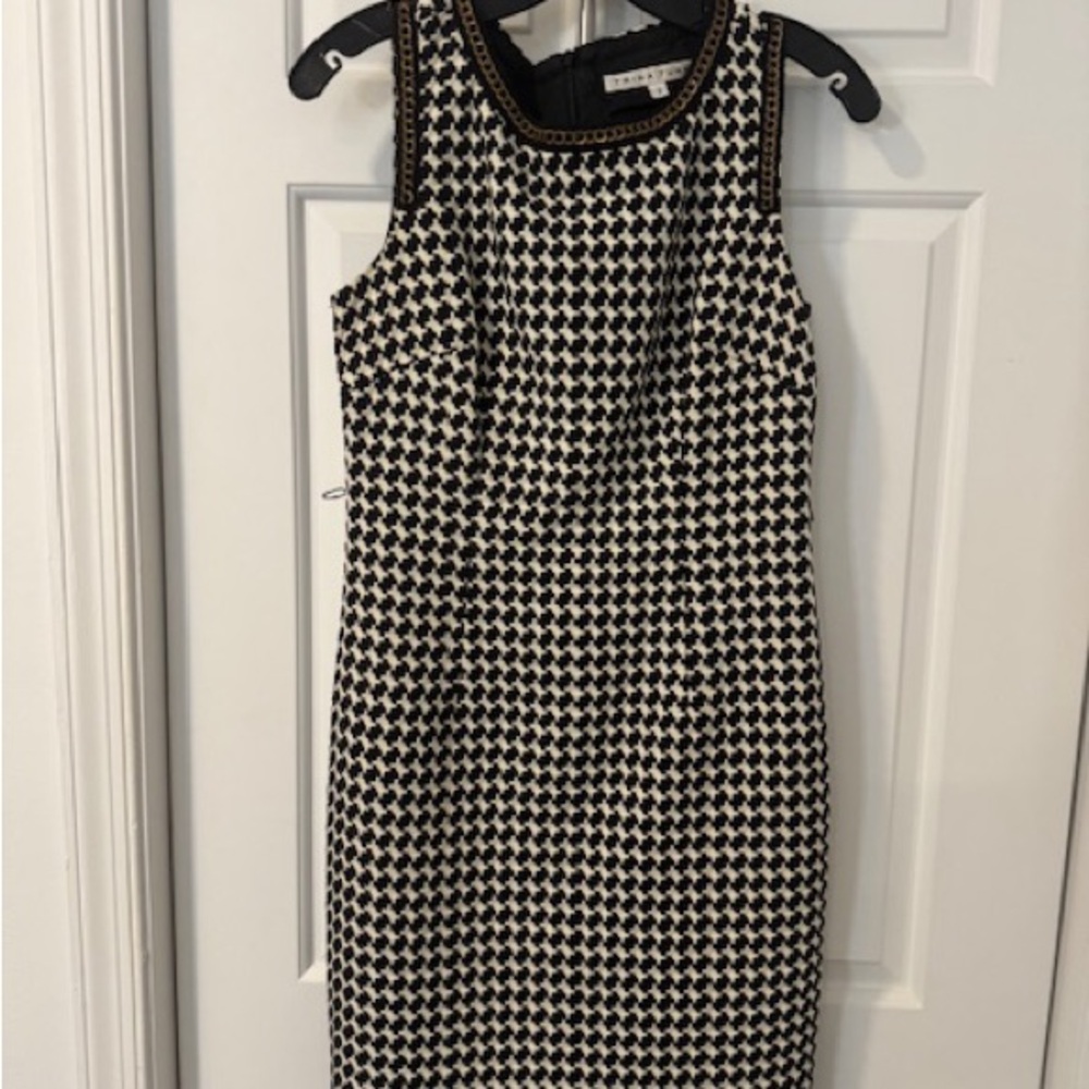 Trina Turk Black and White Sheath Mini Dress